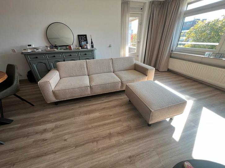 Haco Wonen Streamers Bank + Hocker, Huis en Inrichting, Banken | Bankstellen, Zo goed als nieuw, Rechte bank, Overige maten, 250 tot 300 cm