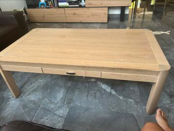 houten salontafel + TV-meubel – zeer stevige kwaliteit beschikbaar voor biedingen