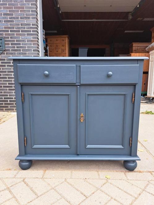Grijze ladekast tv kast refurbished, Huis en Inrichting, Kasten | Ladekasten, Gebruikt, Minder dan 100 cm, 50 tot 100 cm, 25 tot 50 cm