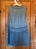 Rok lang stroken elastiek azuur gouddraad lili & lala, Kleding | Dames, Rokken, Blauw, Ophalen of Verzenden, Zo goed als nieuw