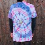 Paars - roze spiral tie dye kat patch t-shirt unisex maat S, Nieuw, Ophalen of Verzenden, Spiral Creaties, Korte mouw