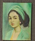 Schilderij Indonesische vrouw, Ophalen of Verzenden