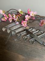 6 oude kristallen messenleggers, Ophalen of Verzenden