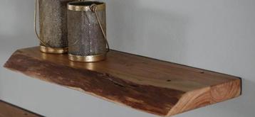 Wandplank zwevend 60cm boomstamplank massief beschikbaar voor biedingen