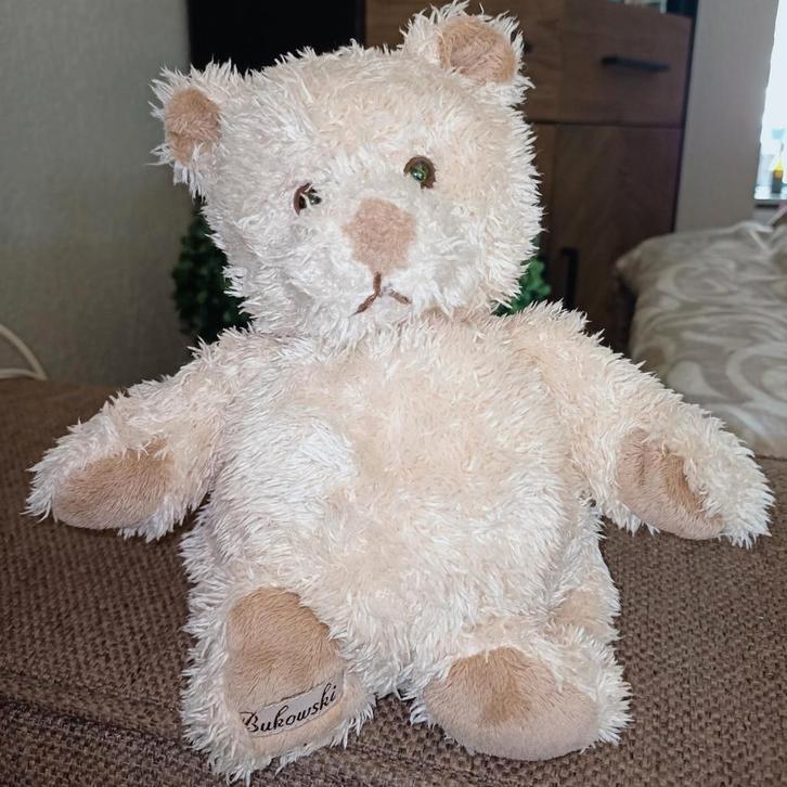 Bukowski design AB lichtbruine beer, Verzamelen, Beren en Cherished Teddies, Zo goed als nieuw, Stoffen beer, Overige merken, Ophalen of Verzenden