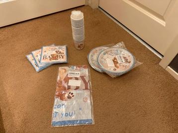 Babyshower boy kartonnen servies beschikbaar voor biedingen