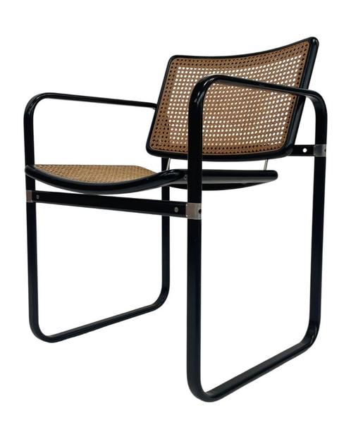 Vintage design stoel Cesca Design jaren 80 webbing, Huis en Inrichting, Stoelen, Gebruikt, Eén, Hout, Metaal, Ophalen of Verzenden