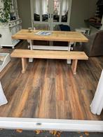 Te koop massief eiken bankje 170 cm lang, Ophalen, Zo goed als nieuw