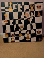 Abstract Schaakbord Schilderij, Antiek en Kunst, Ophalen