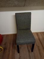 6 eetkamer stoelen, stof, grijs, Huis en Inrichting, Stoelen, Ophalen of Verzenden, Gebruikt, Grijs, Stof
