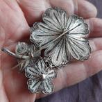 Indonesië Java: Bloem Broche Filigrain Zilver, Verzenden, Gebruikt, Zilver, Zilver