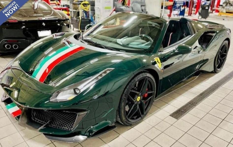 Ferrari 488 Pista Spider Groen 1:18 P18162O1 BBR PRE-ORDER, Hobby en Vrije tijd, Modelauto's | 1:18, Ophalen of Verzenden, Nieuw