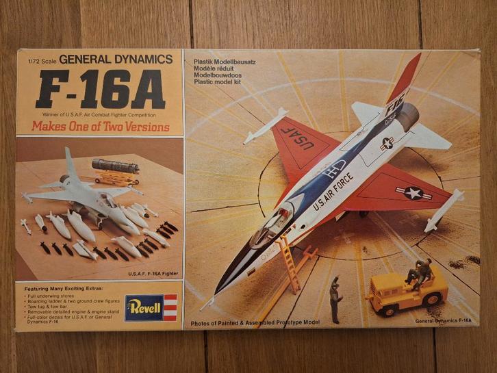 1:72 1/72 Revell General Dynamics F-16A (sprues geseald), Hobby en Vrije tijd, Modelbouw | Vliegtuigen en Helikopters, Zo goed als nieuw