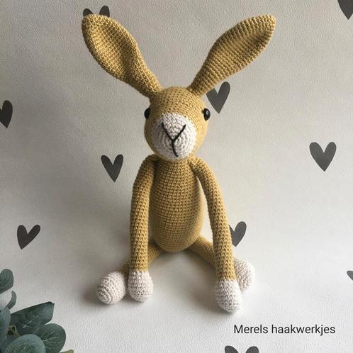 Handgemaakte knuffel konijn, Kinderen en Baby's, Kraamcadeaus en Geboorteborden, Nieuw, Ophalen of Verzenden