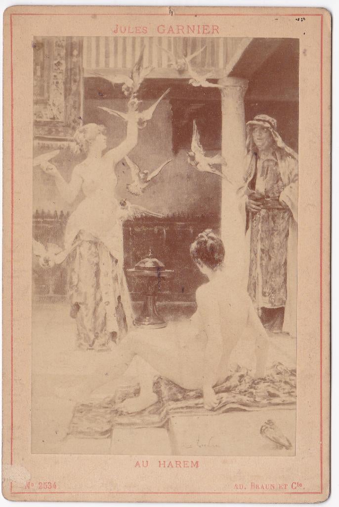 Kabinetfoto Naakt Kunst - Jules Garnier - Au Harem -, Gebruikt, Verzenden, Foto, Voor 1940