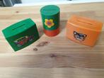 3 vintage spaarpotjes Rabobank en Raiffeisenbank, Verzamelen, Ophalen of Verzenden, Gebruikt, Kunststof, Overige thema's