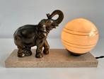 Art Deco lampje met olifant, Huis en Inrichting, Lampen | Tafellampen, Ophalen of Verzenden, Minder dan 50 cm