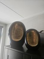 2 mooie windlichten, Ophalen of Verzenden, Zo goed als nieuw, Zwart, 25 tot 50 cm