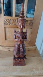 Thais, handgesneden houten beeld van een Theppanom. , Antiek en Kunst, Ophalen of Verzenden