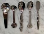 Carrol Boyes design rvs 4 lepeltjes en botermesje, Ophalen of Verzenden, Zo goed als nieuw, Rvs of Chroom