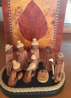 Vintage handgesneden kerstgroep kerststal, Ophalen of Verzenden