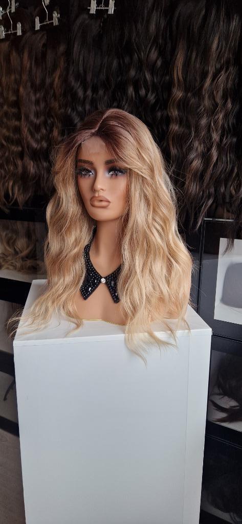 HaarTopper: #12 -  Uitgroei/Midden/Licht - Wavy - 50/55cm, Sieraden, Tassen en Uiterlijk, Uiterlijk | Haarverzorging, Nieuw, Pruik of Haarverlenging