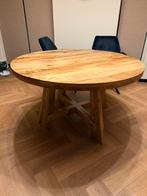 Eettafel mangohout rond 130cm, Huis en Inrichting, Tafels | Eettafels, Ophalen, Gebruikt, Rond, 100 tot 150 cm