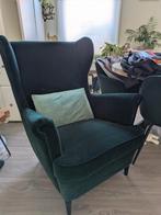 Strandmon fauteuil, fluweel groen - Stoel, Huis en Inrichting, Fauteuils, Ophalen