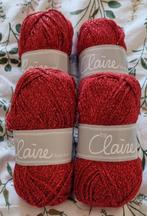 4 bollen By Claire Sparkle rood, Hobby en Vrije tijd, Breien en Haken, Verzenden, Nieuw, Breien of Haken, Wol of Garen
