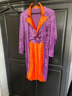 Kleurrijke slipjas, Kleding | Dames, Carnavalskleding en Feestkleding, Ophalen of Verzenden, Gedragen, Maat 38/40 (M), Carnaval