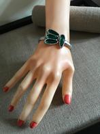 Zamak klem armband groen (6B) met grote Swarovski-stenen, Sieraden, Tassen en Uiterlijk, Armbanden, Nieuw, Overige materialen