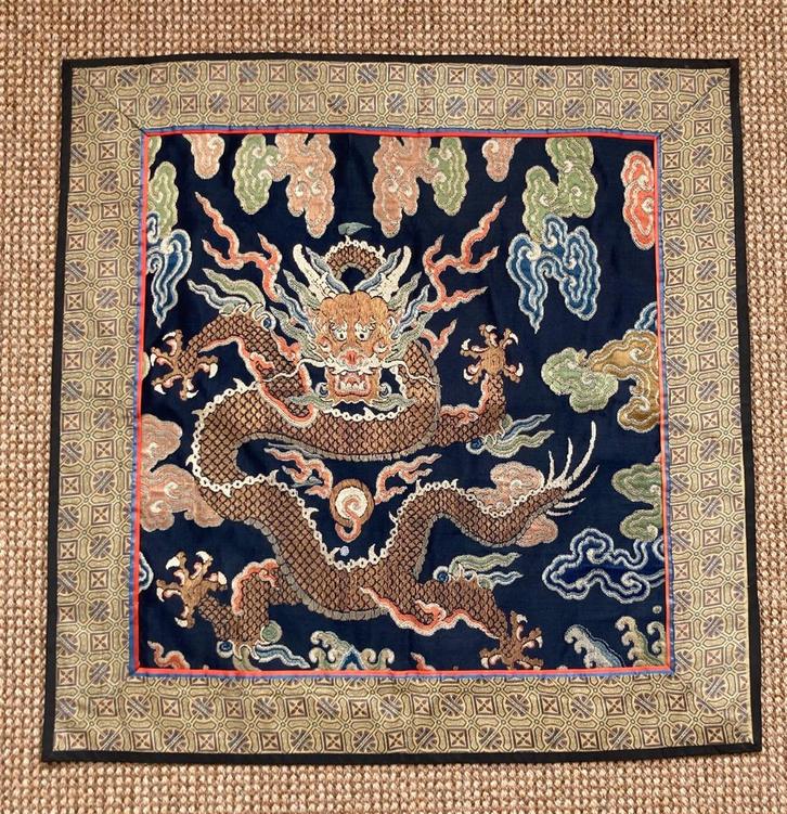 Antiek Chinees borduurwerk Qing periode _ Chinese Embroidery, Antiek en Kunst, Kunst | Niet-Westerse kunst, Ophalen of Verzenden