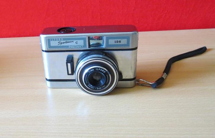 ILFORD sportsman C  126 +leren bescherm case, Audio, Tv en Foto, Fotocamera's Analoog, Gebruikt, Compact, Overige Merken, Verzenden
