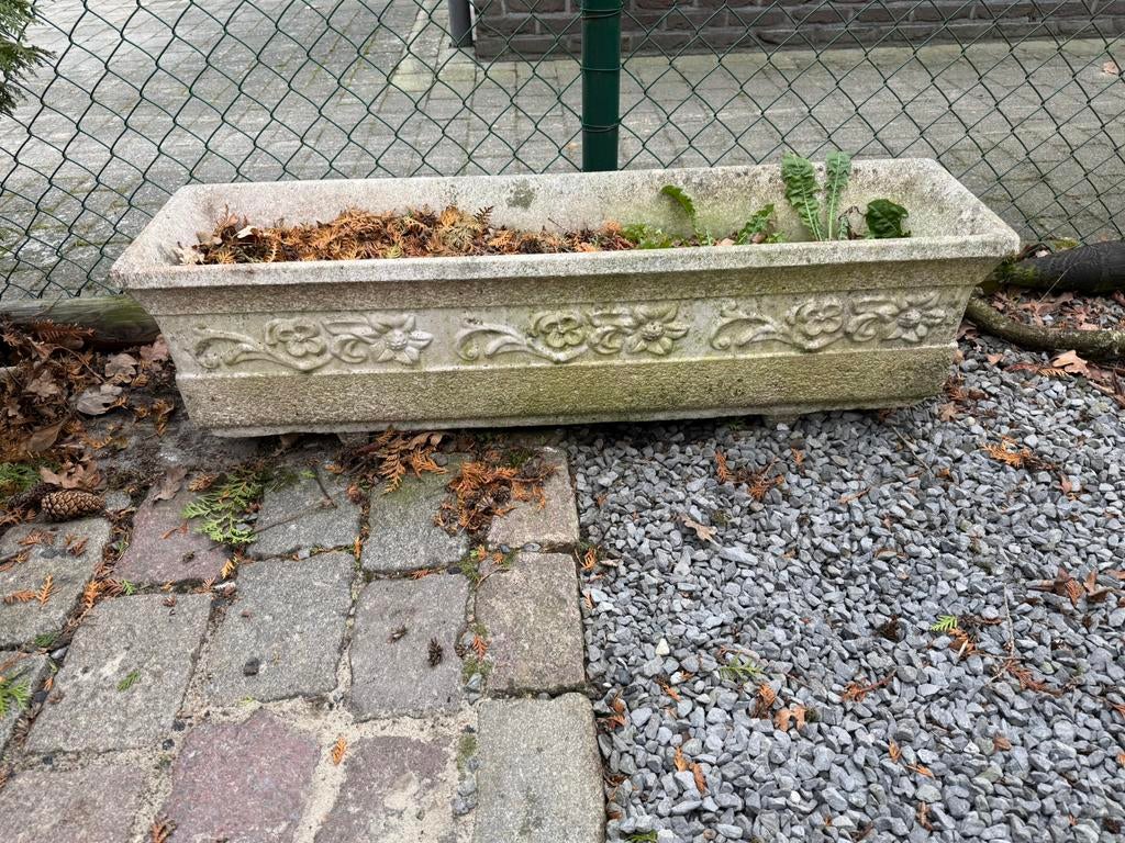 2 planten bakken, Tuin en Terras, Ophalen, Gebruikt, Rond, Kunststof