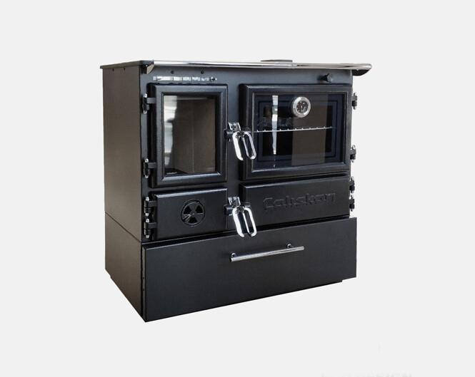 Stalen Houtkachel met oven en lade | ÇALIŞKAN Model, Huis en Inrichting, Kachels, Nieuw, Vrijstaand, Houtkachel, Hout, Ophalen of Verzenden