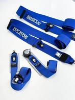 Sparco FIA H4 4-punts gordel Blauw zwart rood