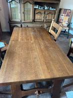 Houten Eettafel - Uitschuifbaar, Ophalen, Gebruikt, 100 tot 150 cm, Eikenhout