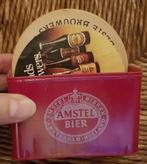 Amstel kratje met viltjes - jaren 70/80 - compleet - IGST, Ophalen of Verzenden, Zo goed als nieuw, Viltje(s), Amstel