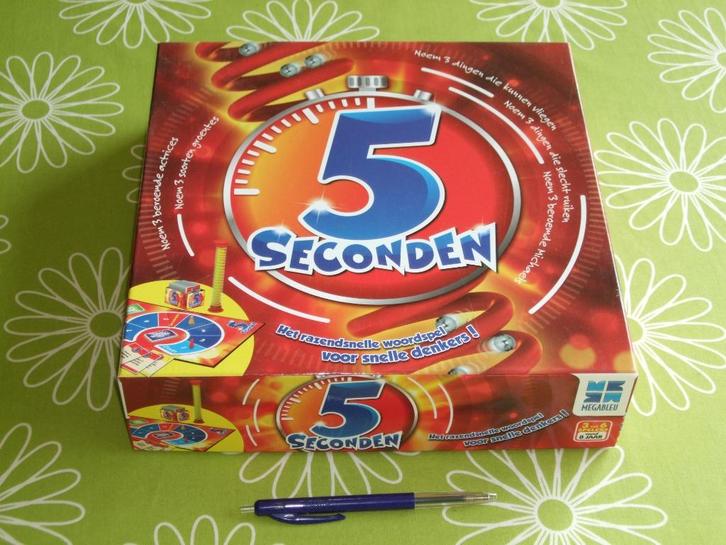 5 Seconden Familie bordspel, Hobby en Vrije tijd, Gezelschapsspellen | Bordspellen, Zo goed als nieuw, Een of twee spelers, Drie of vier spelers