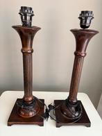 Set 2 klassieke lampenvoeten – 50 cm hoog, brocante stijl, Ophalen of Verzenden, Zo goed als nieuw, Metaal, Minder dan 100 cm