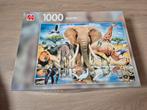 Jumbo puzzel Safari dieren 1000 stukjes, Ophalen of Verzenden, 500 t/m 1500 stukjes, Zo goed als nieuw, Legpuzzel
