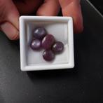 5 rode robijn cabochons Sri lanka, Ophalen of Verzenden