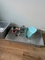 Konijnenhok en toebehoren, Dieren en Toebehoren, Kooi, Gebruikt, 75 tot 110 cm, Ophalen