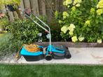 Elektrische grasmaaier en verticuleerhark gardena, Tuin en Terras, Grasmaaiers, Ophalen, Cirkelmaaier, Gebruikt, Elektrische grasmaaier