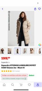 Superdry jas Maat 14 large, Kleding | Dames, Jassen | Winter, Ophalen of Verzenden, Nieuw, Maat 42/44 (L), Beige