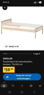 Peuterbed Ikea SNIGLAR 70x160, Huis en Inrichting, Slaapkamer | Bedden, Ophalen, Gebruikt, 90 cm, Eenpersoons