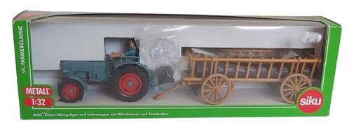 Siku 8502 Eicher koningstijger met kar boomstammen 1:32., Hobby en Vrije tijd, Modelauto's | 1:32, Nieuw, Tractor of Landbouw