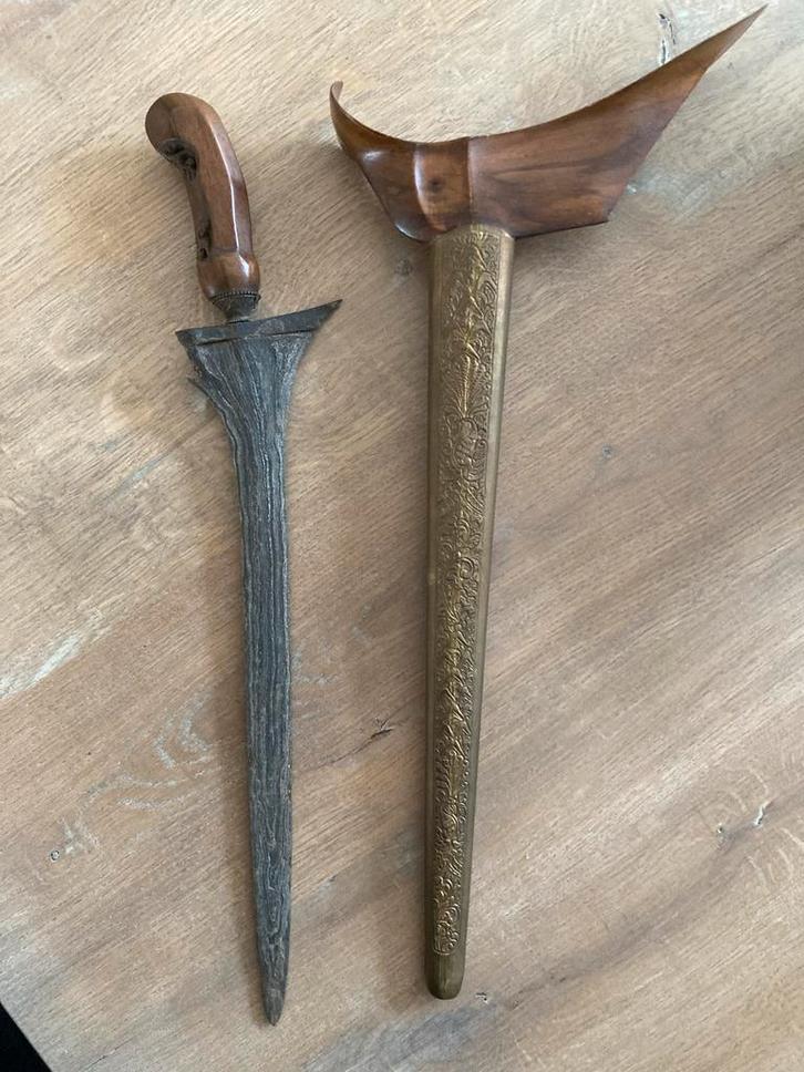 Antieke Kris met Schede, Antiek en Kunst, Kunst | Niet-Westerse kunst, Verzenden
