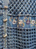 Super mooi vintage denim geborduurd gilet, Ophalen of Verzenden, Zo goed als nieuw, Maat 46/48 (XL) of groter, Blauw