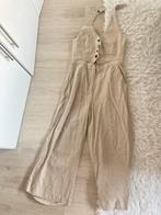 Zara Linnen Pak - Maat S, Kleding | Dames, Jurken, Ophalen of Verzenden, Zo goed als nieuw, Maat 36 (S), Beige